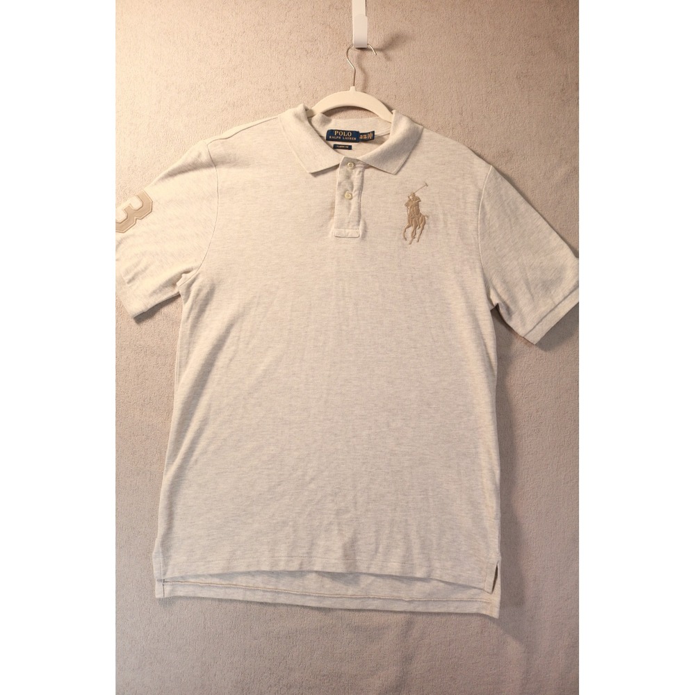 Polo Ralph Lauren Polo Boys XL 18-20 Gray Big Pony Short Sleeve Classic Fit 966